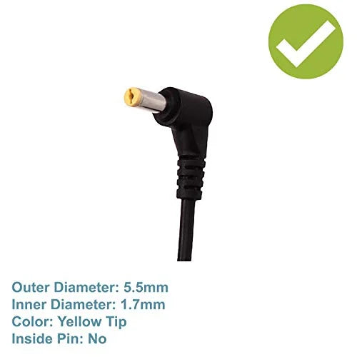 OEM Acer 19V 2.37A Laptop Charger Power Adapter for Acer Aspire, Gateway Laptop -Yellow Pin