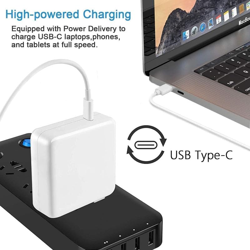 Compatible Apple 96W USB-C Macbook Adapter Charger for MacBook Pro 13 Inch/12 Inch/14 Inch MacBook Air/iPad Pro/Type C Laptop