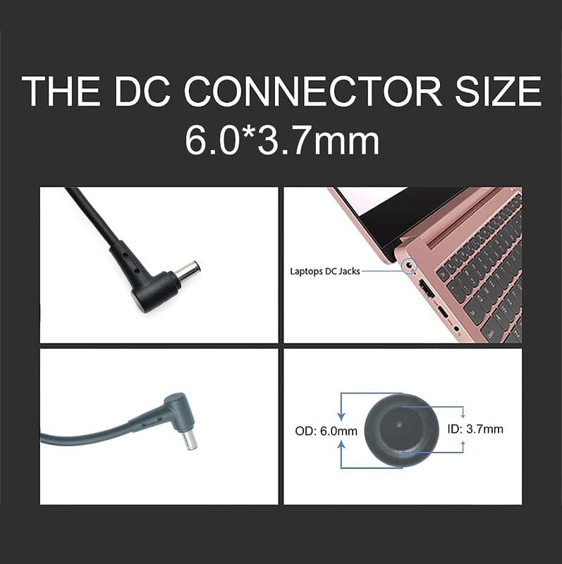 Asus 150W 20V 7.5A Laptop Charger Power Adapter(Connector size:6.0*3.7mm)- Power Cable Included