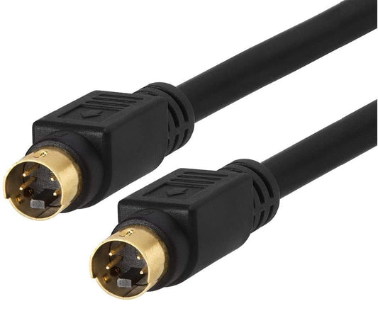 S-Video SVideo (SVHS) Gold Plated Cable 4 pin by for Home Theater, DSS receivers, Medical Monitors and devices- 5 Feet