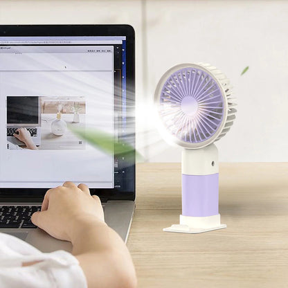 Portable Mini Fan | Rechagable Fan | USB Rechargeable Handheld Cute Mini Portable Fan for Office Study Outdoors Home Table with Detachable Base