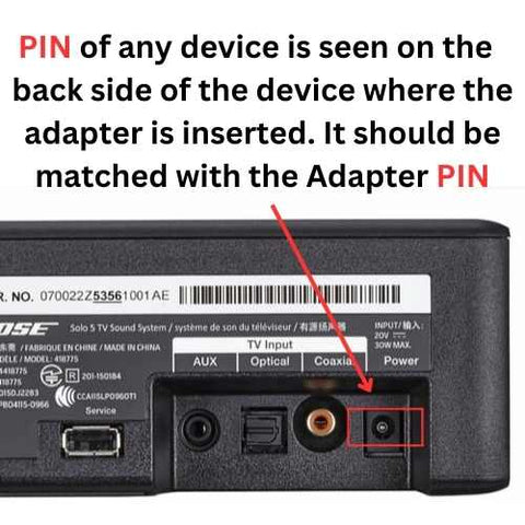 pin of power adapter