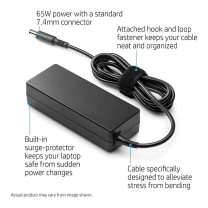 Hp 65W 18.5V 3.5A 7.4Mm Pin Laptop Charger for Hp Selected Laptop Series With Power Cord