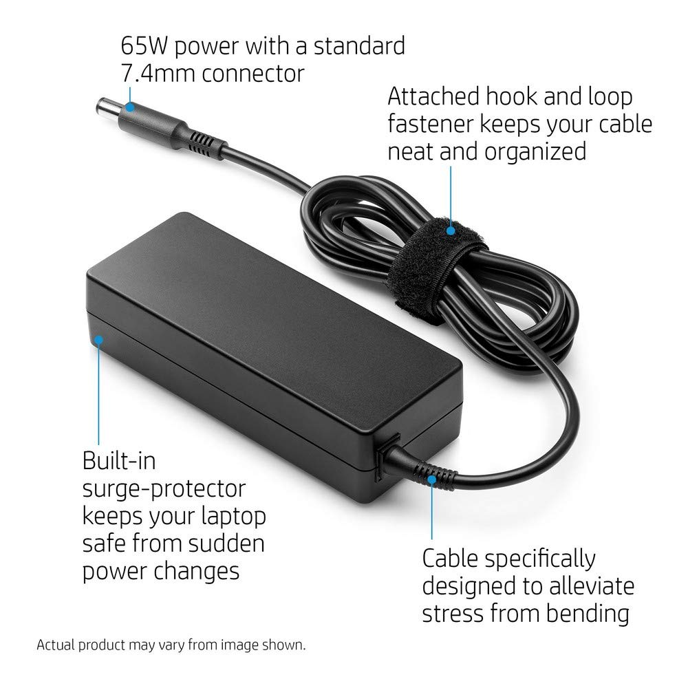 Hp 65W 18.5V 3.5A 7.4Mm Pin Laptop Charger for Hp Selected Laptop Series With Power Cord