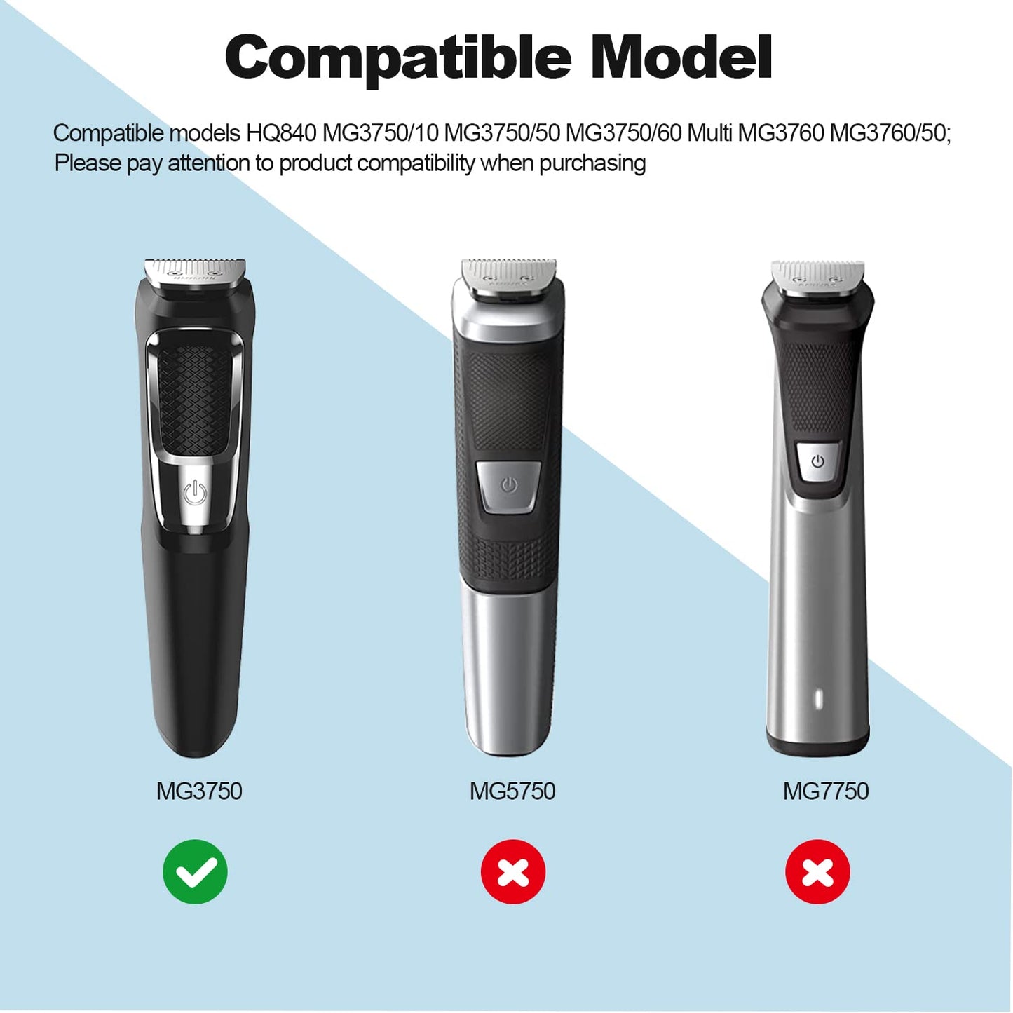 Hi-Lite Essentials 8V 100mA Quick Charger for Philips Norelco HQ840 Multigroom Series MG3750 MG3750/50 MG3750/10 MG3750/60 MG3760 MG3760/50 Trimmer Adapter Power Supply Cord for Philips