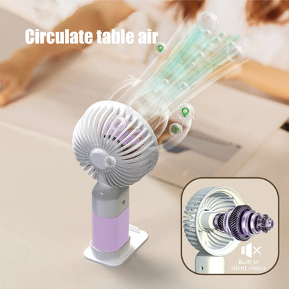 Portable Mini Fan | Rechagable Fan | USB Rechargeable Handheld Cute Mini Portable Fan for Office Study Outdoors Home Table with Detachable Base