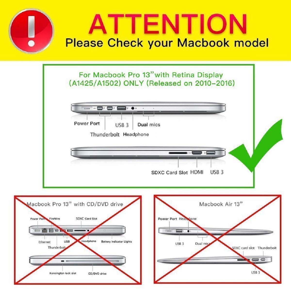 Compatible 45W 14.5V Macbook Charger Adapter with (Magsafe-2) T-Tip Pin Compatible for Macbook Air 13-inch Model 2012-2017 A1466 Magsafe-2