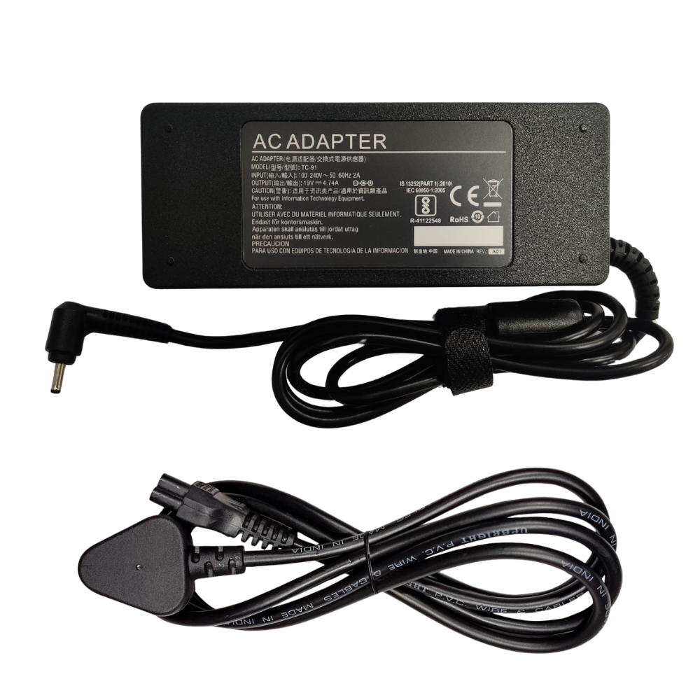OEM Acer 19V 4.74A 90W PA-1900-32 ConceptD 5 CN515-51-72FX 3.0*1.1mm Acer Aspire 7 AC Adapter Aspire A514-56GM, Aspire 515-57G
